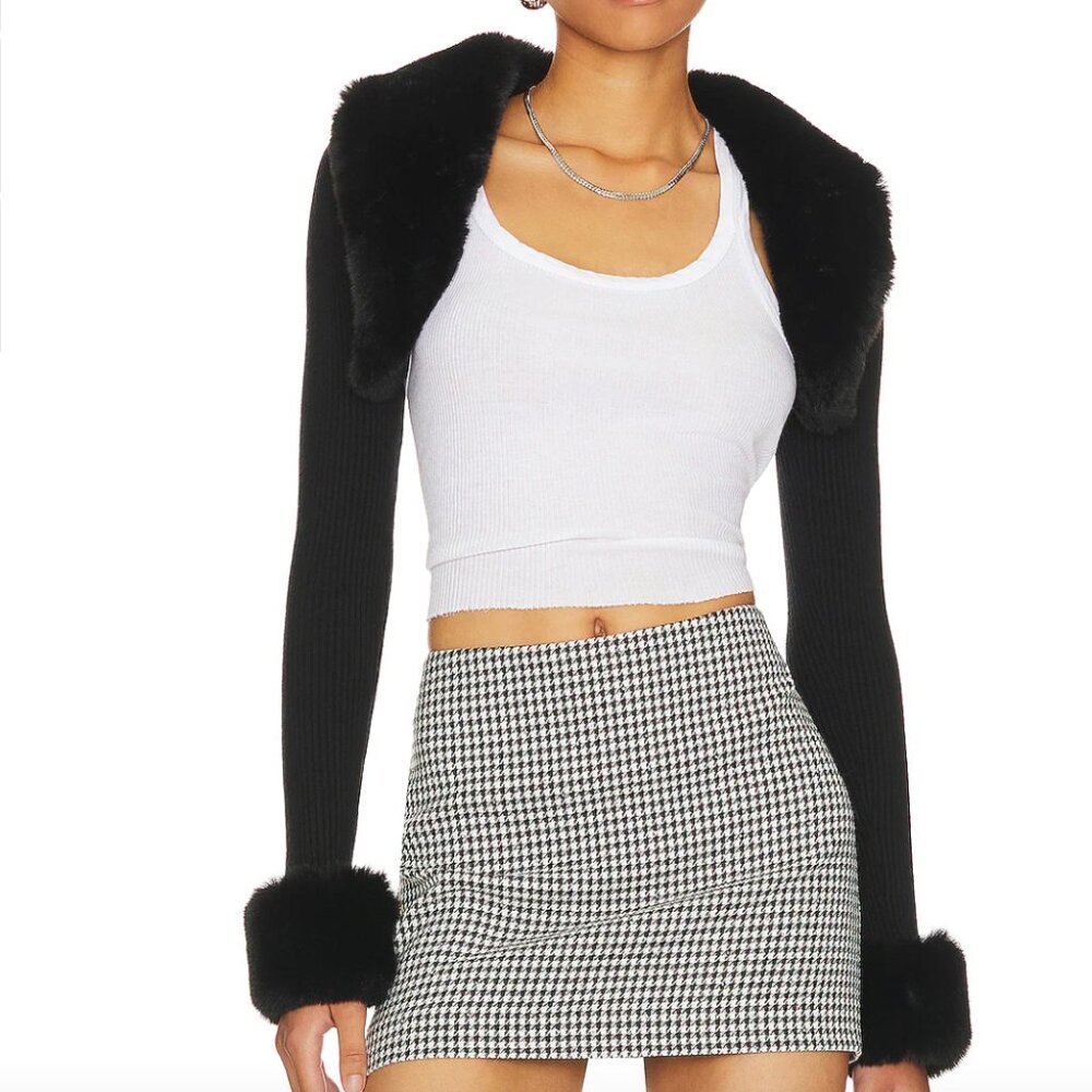 Superdown Amy Faux Fur Bolero